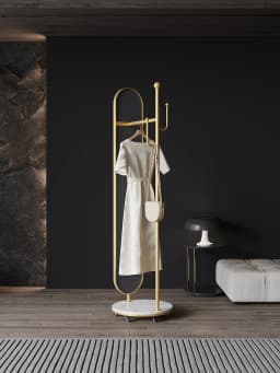 Full-Length Mirror Affordable Luxury Style Dressing Mirror Coat Rack Rotating