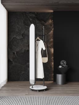 Full-Length Mirror Affordable Luxury Style Dressing Mirror Coat Rack Rotating