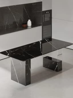 Nordic Minimalist Sintered Stone Dining Table, Anti-scratch Tabletop Home Dining Furniture for Apartment