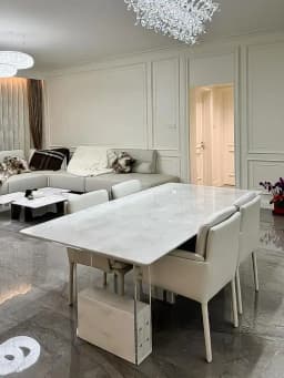 Nordic Minimalist Sintered Stone Dining Table, Anti-scratch Tabletop Home Dining Furniture for Apartment