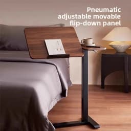 Elevating Computer Desk Standing Upright Movable Air Pressure Flipping Table, Home Sofa, Bedside, Learning, Writing, Office Desk