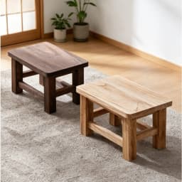 1pc Solid Wood Small Stool for Home – Adult Retro Shoe Bench & Coffee Table Stool–Paulownia Low Bench for Living Room & Entryway