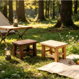 1pc Solid Wood Small Stool for Home – Adult Retro Shoe Bench & Coffee Table Stool–Paulownia Low Bench for Living Room & Entryway