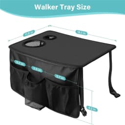 L! DT656^Walker Tray for Folding Walker, Trays for Walkers for Seniors Detachable with Cup Holder,Walker Trays for Rolling