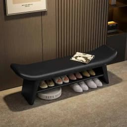Nordic Solid Wood Shoe Changing Stool Entrance Door Soft Bag Stool Entrance Shoe Cabinet Benches Integrated Shoe Changing Stools