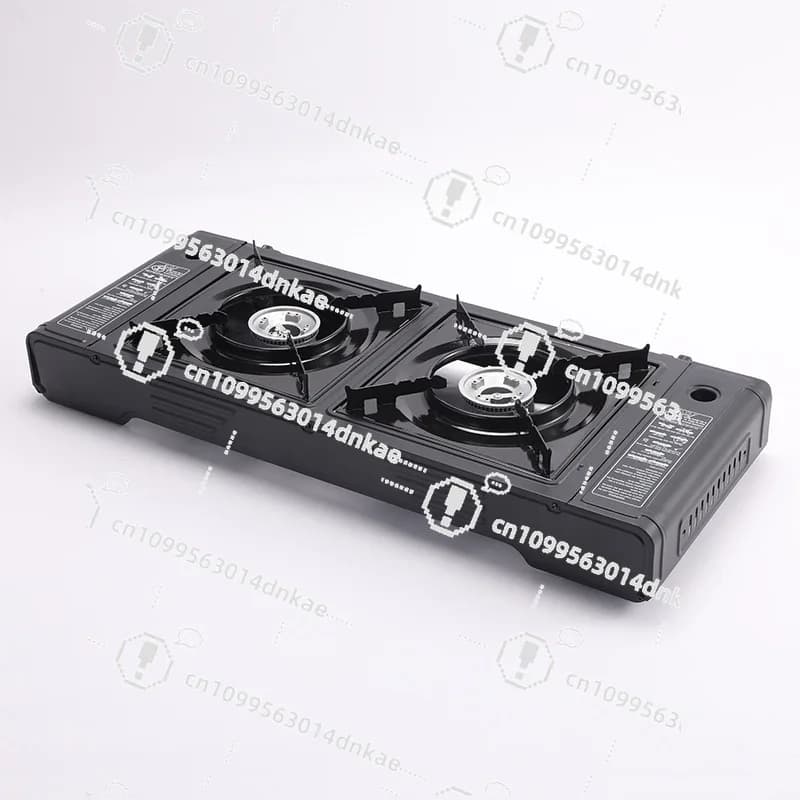 Cassette Stove Double Head Gas Stove, Both Eyes Stainless Steel Outdoor Portable Gas Stove Camping Cooker Spot Wholesale