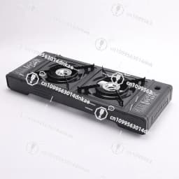 Cassette Stove Double Head Gas Stove, Both Eyes Stainless Steel Outdoor Portable Gas Stove Camping Cooker Spot Wholesale