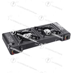 Cassette Stove Double Head Gas Stove, Both Eyes Stainless Steel Outdoor Portable Gas Stove Camping Cooker Spot Wholesale