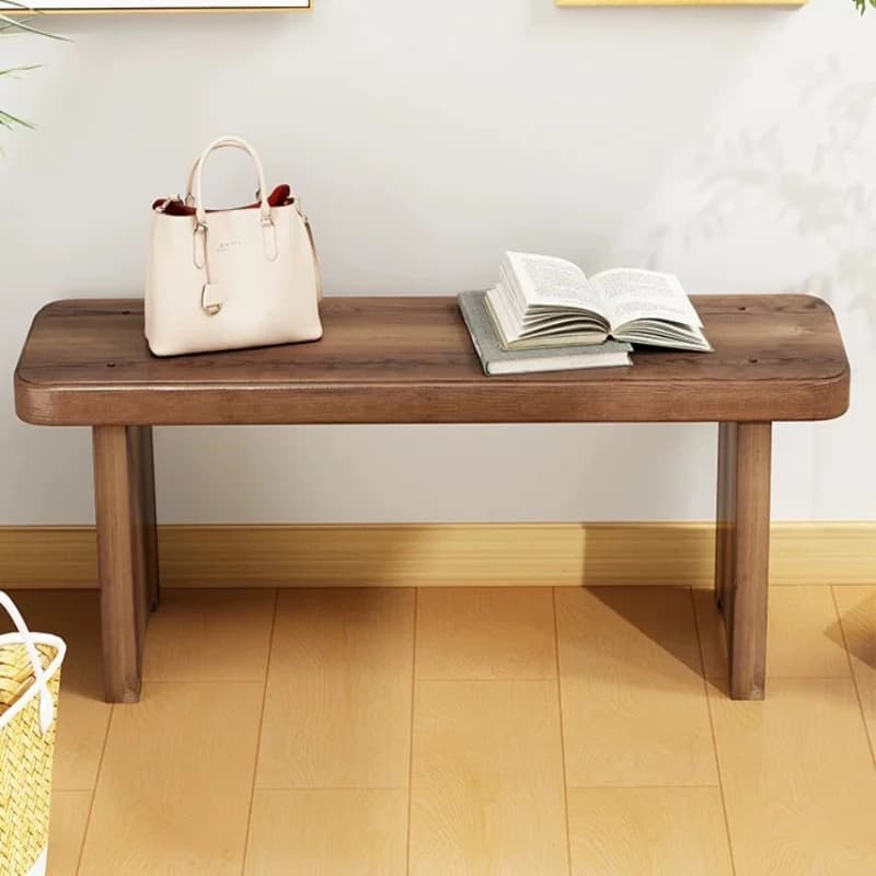 Extra Wide Solid Wood Shoe Bench, Long Stool for Home, Sturdy Ottoman, Entryway Seat with Mortise Joint, Heavy Load Capacity