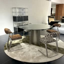 Designer Leopard Print Bauhaus Dining Chair Living Room Backrest Seat Creative Leisure Furniture for Home Vanity Makeup Chairs