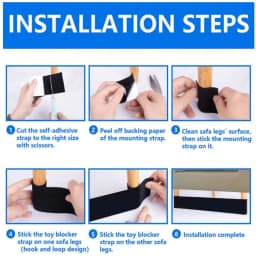 Durable 3/6/10M Sofa Blocker Dustproof Adhesive Strap Under Couch Blocker Adjustable Nylon Sofa Edge Baffle