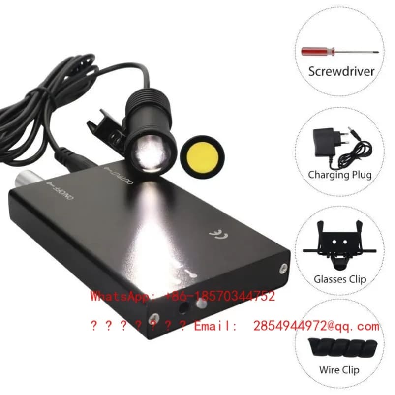 Magnifying Glass Headlight 5W Spotlight White and Yellow Two-color Brightness Adjustable