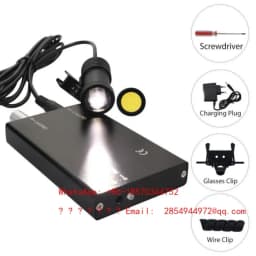 Magnifying Glass Headlight 5W Spotlight White and Yellow Two-color Brightness Adjustable