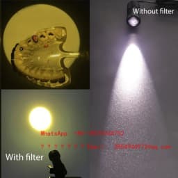 Magnifying Glass Headlight 5W Spotlight White and Yellow Two-color Brightness Adjustable