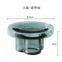 LMM tall and short combination round petals light luxury tempered glass sofa edge few