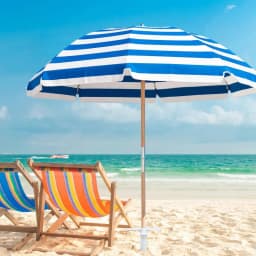 Beach Umbrella Sand Anchor Heavy Duty Umbrella Base With 5 Spiral Threads Universal Fit For Most Beach Umbrellas White