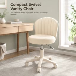 AOLIVIYA Makeup Chair Girl's Bedroom Liftable Dressing Table Backrest Nail Art Swivel Chair Household Beauty Stool Barber Chair