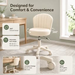 AOLIVIYA Makeup Chair Girl's Bedroom Liftable Dressing Table Backrest Nail Art Swivel Chair Household Beauty Stool Barber Chair