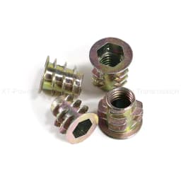 10-100Pcs Flanged Hex Drive Threaded Insert Nuts For Zinc Alloy M4 M5 M6 M8 M10 Furniture Insert Nut Length 6/6.5/8/10/13~30mm