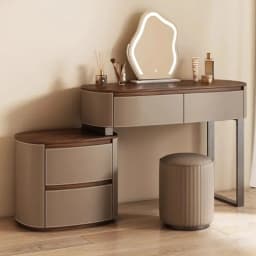 & Luxury Rustic Vanity Makeup Desk Shelf Dresser Dressing Table Makeup Vanity Design Girls Storage Home Furniture Accessories