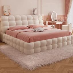 #Girls Luxury Bed Beauty Princess Sleeping Safe Floor Design Double Bed European Modern Letto Matrimoniale Lounge Suite Furnitur