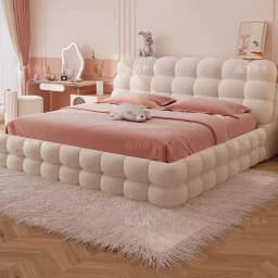 #Girls Luxury Bed Beauty Princess Sleeping Safe Floor Design Double Bed European Modern Letto Matrimoniale Lounge Suite Furnitur
