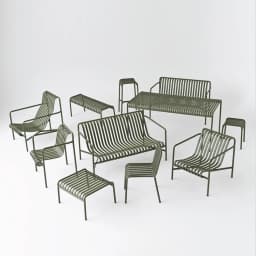 Outdoor Metal Patio Furniture Powder Coated Garden Chair Bench Table Modern Balcony Cafe Resort Furniture Collection