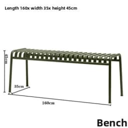 Outdoor Metal Patio Furniture Powder Coated Garden Chair Bench Table Modern Balcony Cafe Resort Furniture Collection