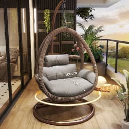 HYS Cradle Balcony Leisure Table and Chair Balcony Hanging Chair Courtyard Home Rocking Reclining Chair Outdoor Swing