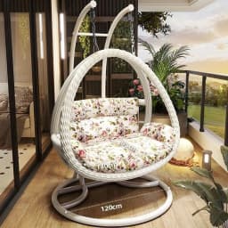 HYS Cradle Balcony Leisure Table and Chair Balcony Hanging Chair Courtyard Home Rocking Reclining Chair Outdoor Swing