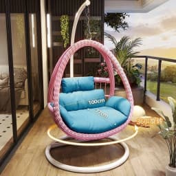 HYS Cradle Balcony Leisure Table and Chair Balcony Hanging Chair Courtyard Home Rocking Reclining Chair Outdoor Swing