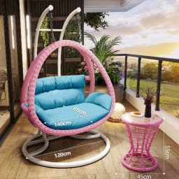 HYS Cradle Balcony Leisure Table and Chair Balcony Hanging Chair Courtyard Home Rocking Reclining Chair Outdoor Swing