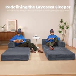 #79" Convertible Sleeper Sofa Bed, Boneless Corduroy Foldable Modular Couch, Memory Foam Compressed Sofa in A Box, Customized