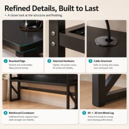 AOLIVIYA 80/100cm E-sports Table Home Desk Bookshelf Student Learning Office Desktop Computer Desk