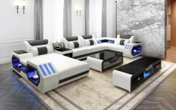Modern Intelligent Luxury Furniture Sofa Set, L-Shaped Living Room Furniture Combination Set