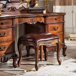 Nordic Hollywood Chair Vanity Wood Storage Mirror Organizer Luxury Dressers Bedroom Makeup Seating Penteadeira Furniture Home