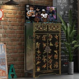 N138Solid wood light luxury shoe cabinet small apartment household door simple modern living room retro entrance cabinet