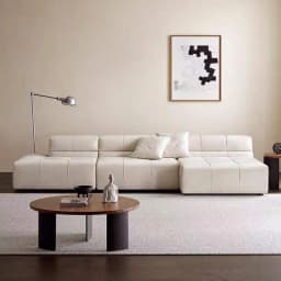 Modern Living Room Sofa Set With Comfort Cushions And Composite Fabric Upholstery For Family Seating And Home Lounge Use