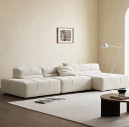 Modern Living Room Sofa Set With Comfort Cushions And Composite Fabric Upholstery For Family Seating And Home Lounge Use