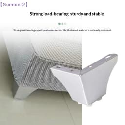 【Xia2】4Pcs L Shaped Anti Slip Replacement Feet 2 In 1 Metal Furniture Legs For Sofa Cabinet Coffee Table TV Stand Bed Cupboard