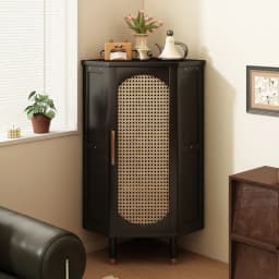 Corner cabinet Corner rack Living room against the wall Corner multi-layer storage floor cabinet