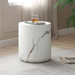 Modern Artistic Travertine Table Living Room Household Furniture Designer Selection Round Marble Tea Table Optional Side Table