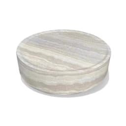 Modern Artistic Travertine Table Living Room Household Furniture Designer Selection Round Marble Tea Table Optional Side Table