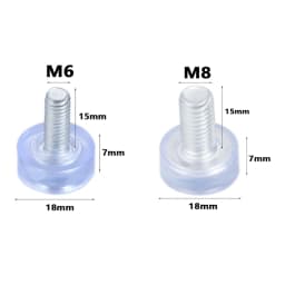  Black/Transparent Adjustable Screw M8 M10 Black Square Round Plastic Pipe Plugs Anti Slip Shock Absorber Leveling Foot Pad