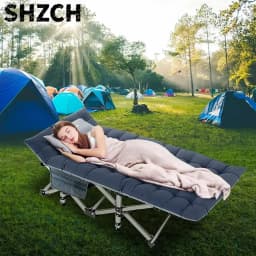 Custom Folding Camping Tent Cot, Heavy Duty Sleeping Cots With Carry Bag, Double Layer Oxford Portable Travel Camp Bed For Home