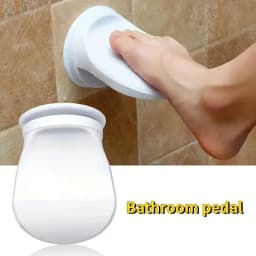 1pc Shower Foot Rest, Wall Mounted Footstool Step, Bathroom Shower Foot Pedal, Plastic Shower Step With Suction Cup,