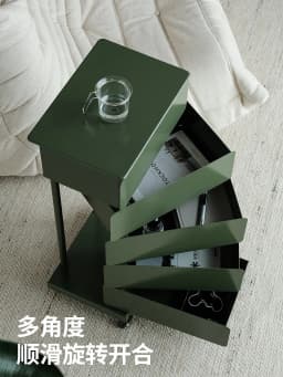 Locker Creative Rotating Movable Modern Simple Bedside Table Storage Side Cabinet