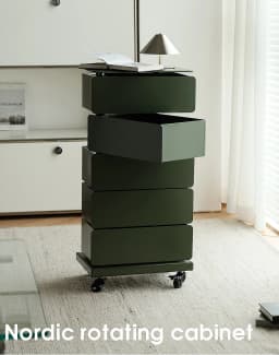 Locker Creative Rotating Movable Modern Simple Bedside Table Storage Side Cabinet