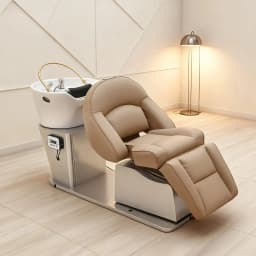 Motorized Semi Recline Hair Shampoo Bed Ceramic Basin Professional for Commercial Hair Salon Barbershop
