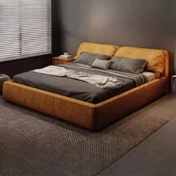 Tech Cloth Frame Simple Double Bed Queen King Size Luxury Room Double Bed Nordic Modern Letto Matrimoniale Bedroom Furniture